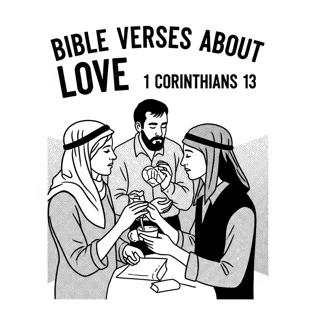 Bible Verses About Love 1 Corinthians 13 illustration