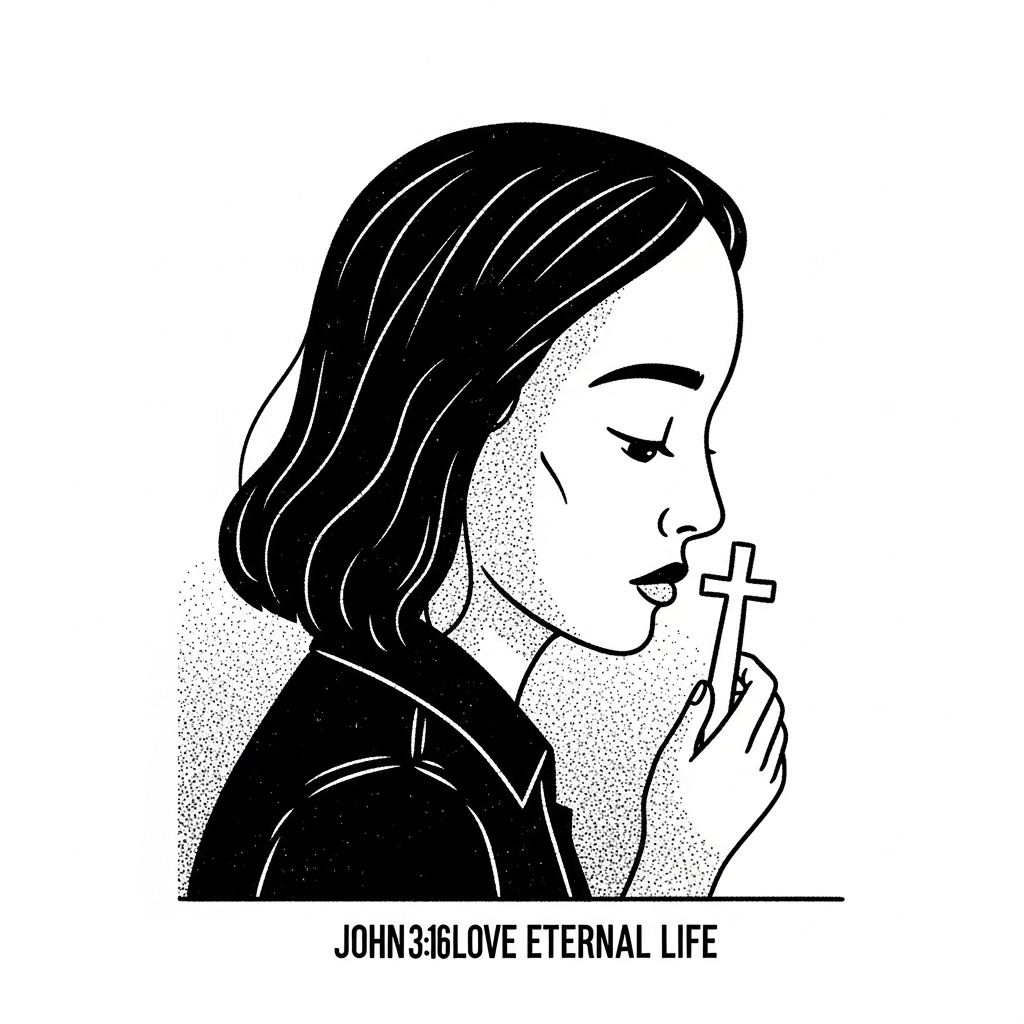 John 3 16 Love Eternal Life illustration