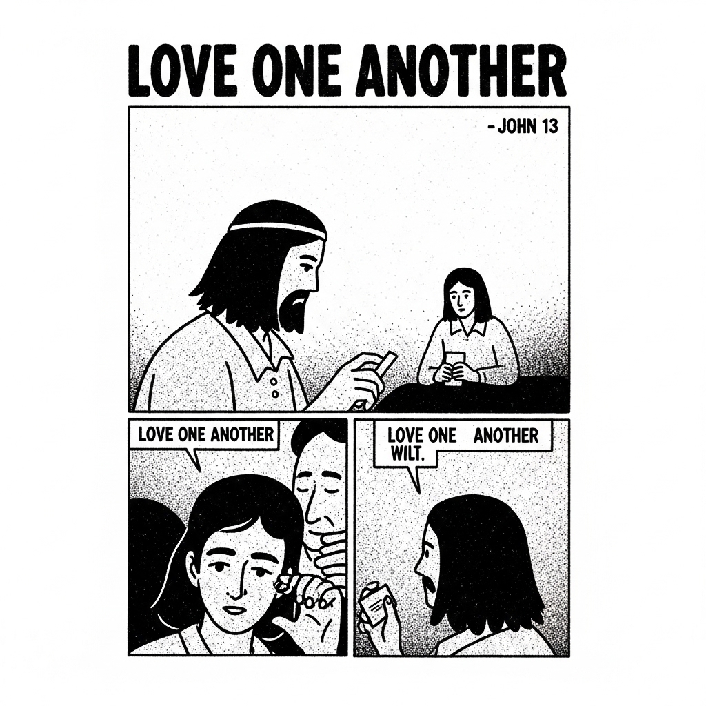 Love One Another Bible John 13 illustration