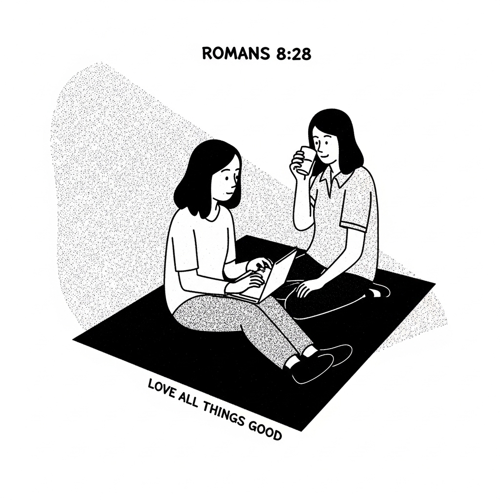 Romans 8 28 Love All Things Good illustration